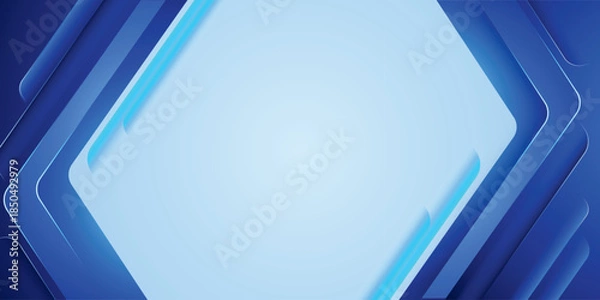 Obraz Blue Geometric Lines Background