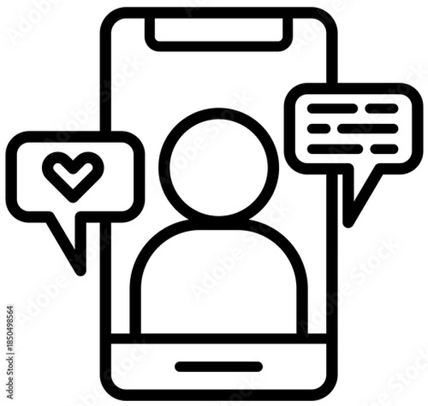 Fototapeta social network icon