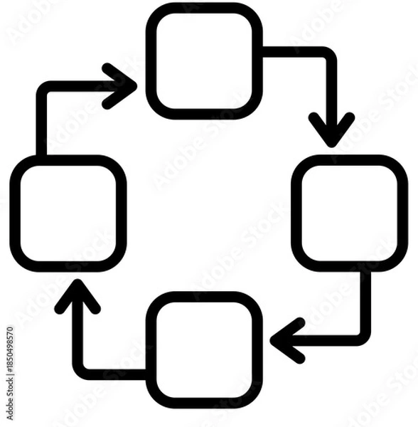 Fototapeta Procedure icon