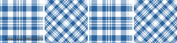 Fototapeta plaid and tartan pattern set.checkered fabric texture background.