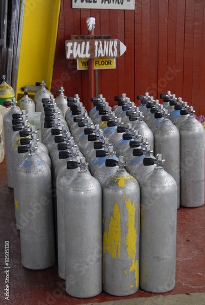 Obraz ダイビングのタンク