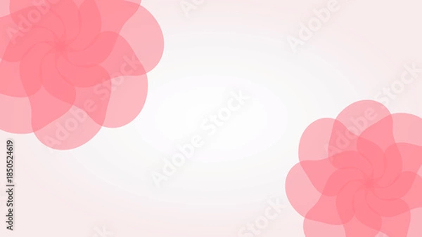 Fototapeta エレガントなピンクの花の背景イラスト