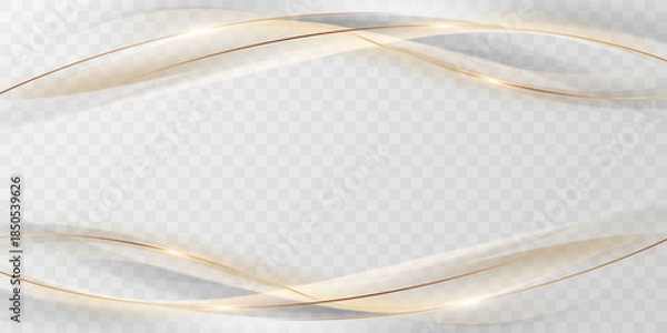 Obraz white background design With luxurious golden effect elements. Vector illustration