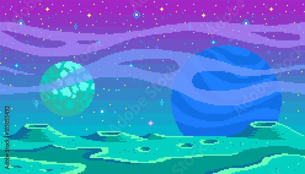 Obraz Lokalizacja gry Pixel Art.