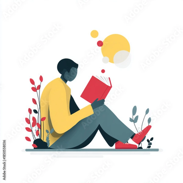 Obraz business man with book