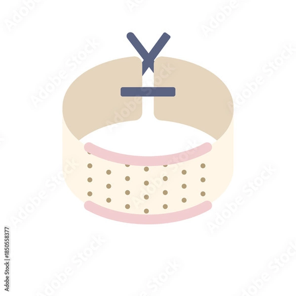 Obraz 裁縫用指貫のシンプルなイラスト