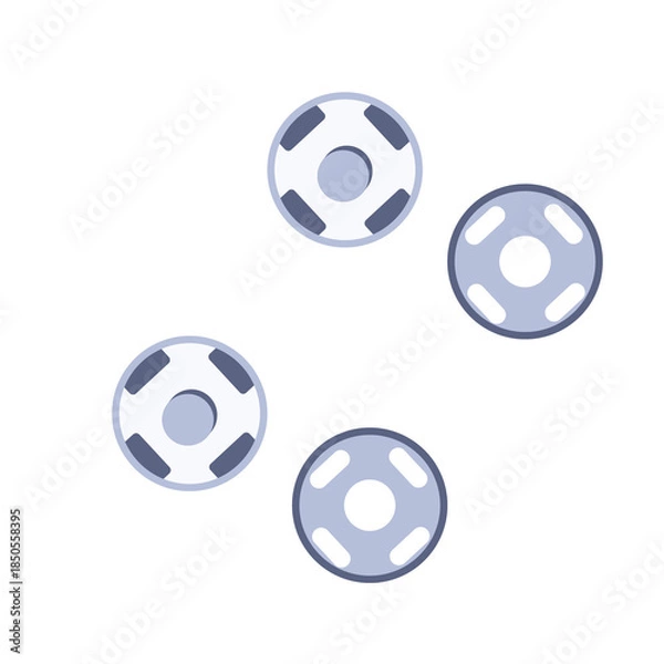 Obraz 裁縫用のスナップボタンのイラスト素材