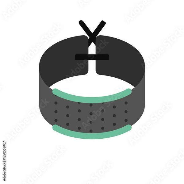 Obraz 裁縫用指貫のシンプルなイラスト