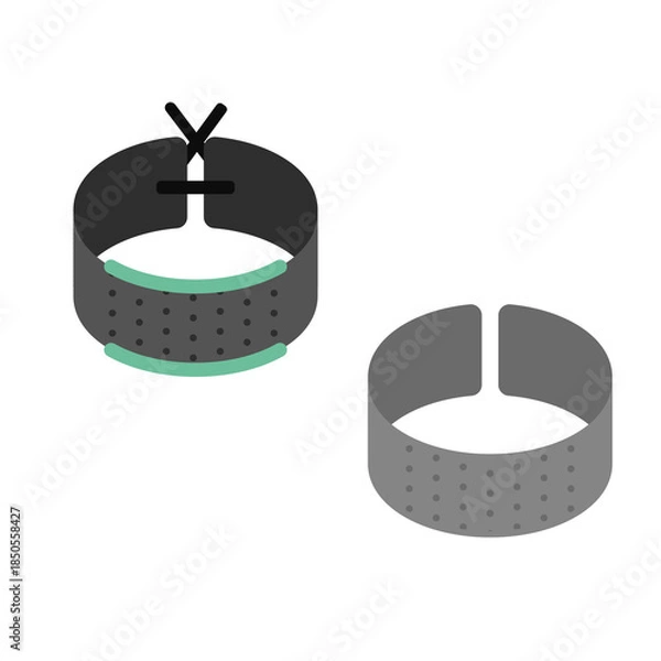 Obraz 裁縫用指貫のシンプルなイラスト