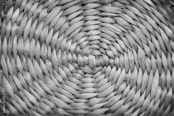 Obraz Gray mat weaving circle patterns abstract on background