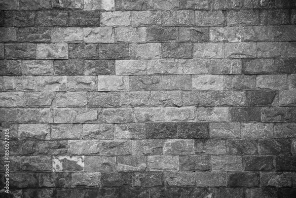 Obraz Gray brick wall texture dark background