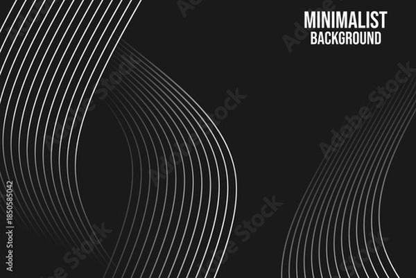 Obraz Minimalist lines black background