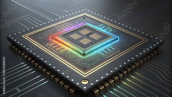 Obraz electronic circuit board with processor