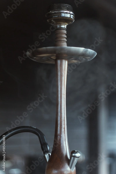 Fototapeta Stylish hookah made of glass and wood