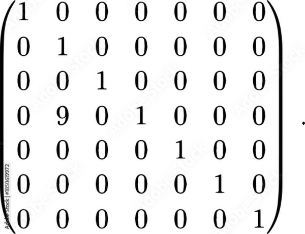 Obraz Matrix Linear Algebra Vector Illustration Explaining Mathematical Transformations, Coordinate Systems and Analytical Structures