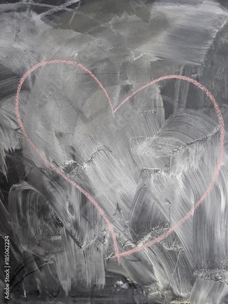 Obraz heart drawn on the blackboard
