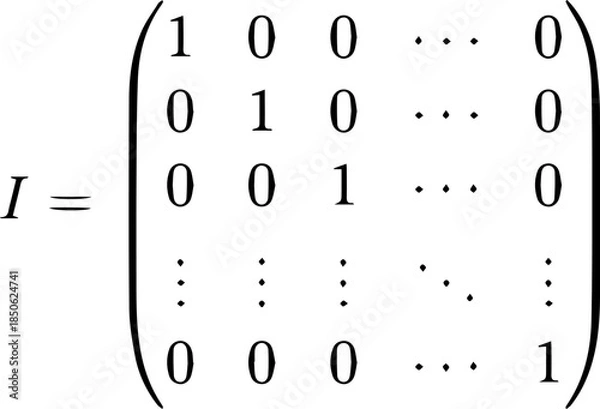 Fototapeta Matrix Linear Algebra Vector Illustration Explaining Mathematical Transformations, Coordinate Systems and Analytical Structures