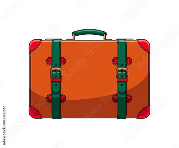 Obraz 旅行用スーツケース, おしゃれなレトロスタイルデザイン
