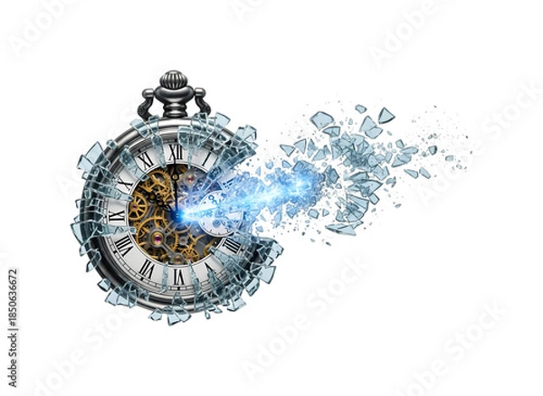 Obraz 時間の崩壊 儚い 時計 抽象的表現