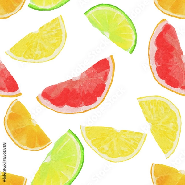 Obraz citrus seamless pattern