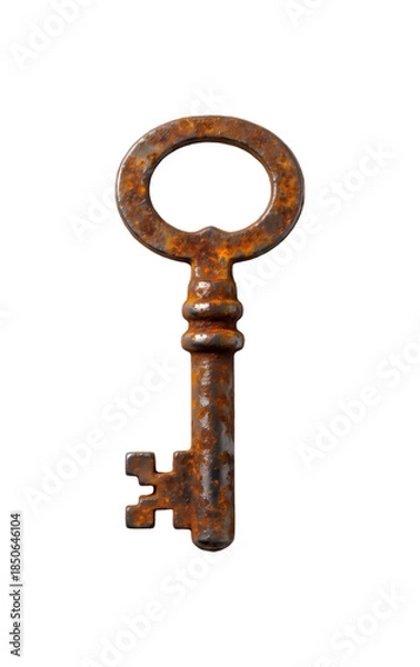 Obraz 錆びた古い鍵が静かに浮かび上がる