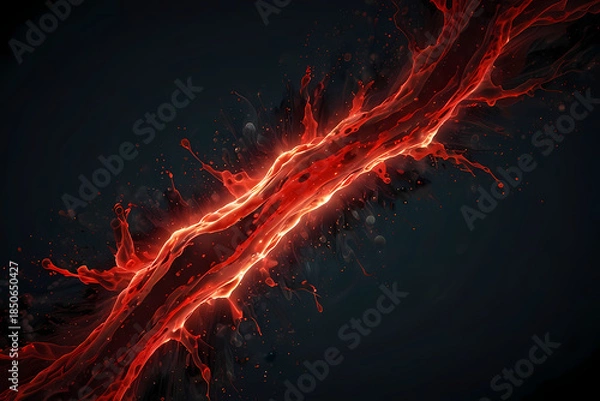 Obraz Red ghost plasma splash with dynamic motion