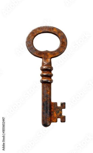 Obraz 古い錆びた鍵のクローズアップ写真素材