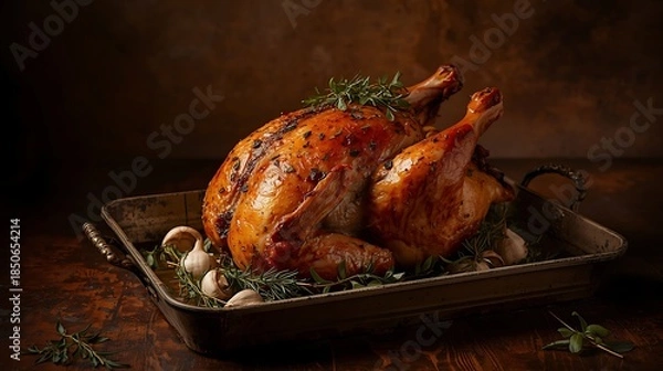 Obraz whole roasted chicken