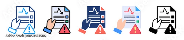 Obraz Failure Report Icon Sheet Multiple Style Collection 