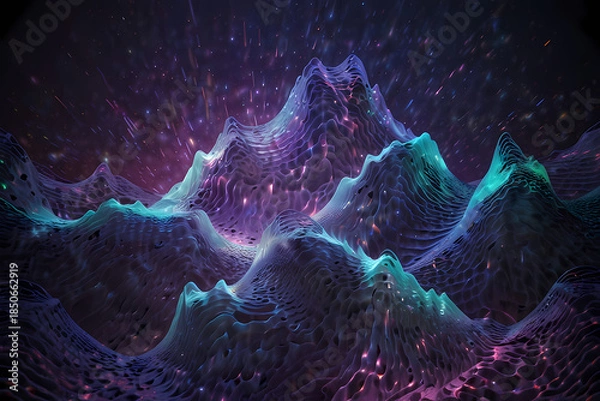 Obraz Violet ghost holographic waves