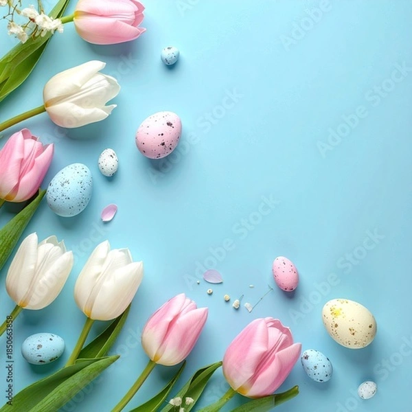 Obraz Pastel Easter floral arrangement