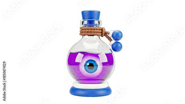 Fototapeta Potion Bottle with Eye: Magic Potion Concept