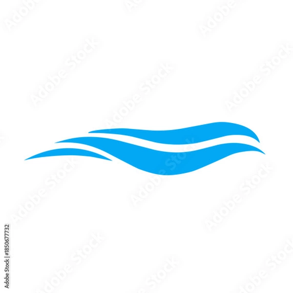 Obraz Water wave icon vector 