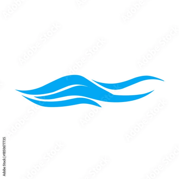 Obraz Water wave icon vector 