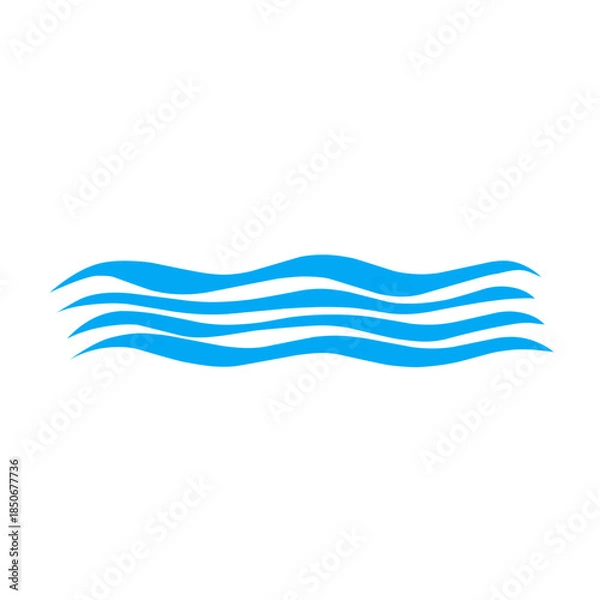 Obraz Water wave icon vector 