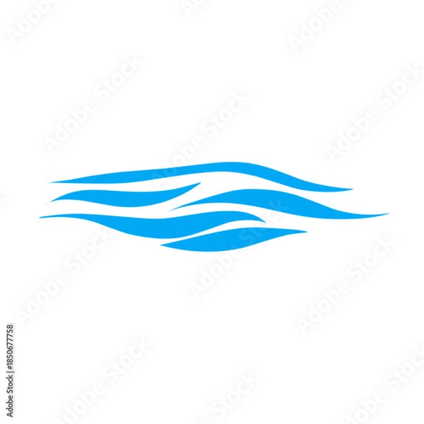 Obraz Water wave icon vector 