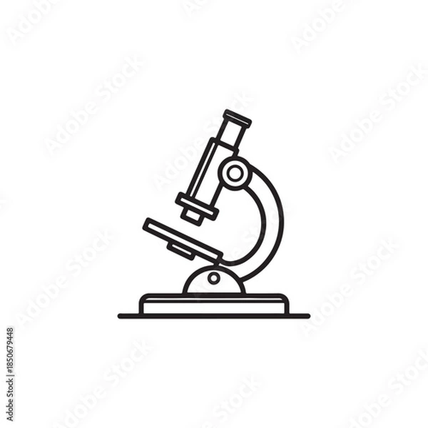Obraz microscope icon vector illustration