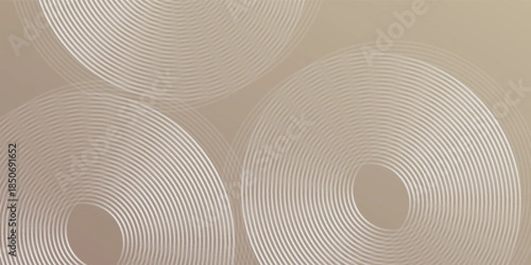 Obraz Modern shiny blue circle abstract pattern simple technology line art