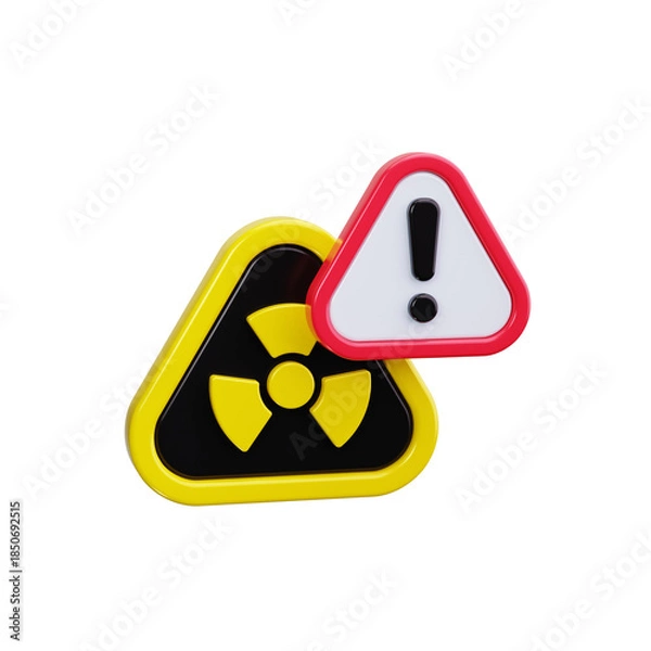 Obraz alert sign 3d render icons