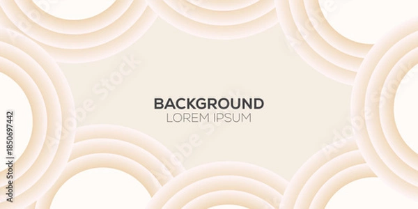 Obraz 3d light color concentric circle pattern background