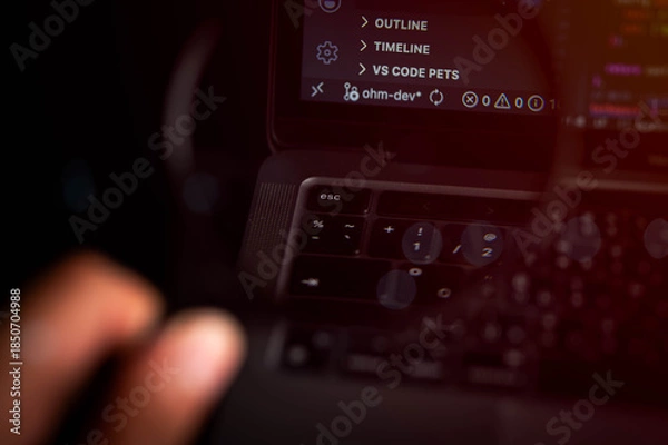 Obraz Close-up of modern programming code on a dark-themed screen in a developer environment, symbolizing web application development, software engineering, and technology workflow.