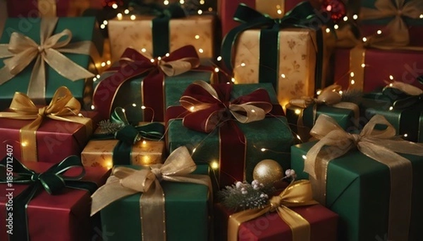 Obraz christmas tree with presents