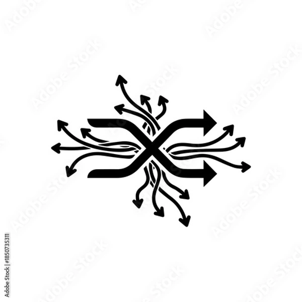 Obraz Interconnected arrows symbol