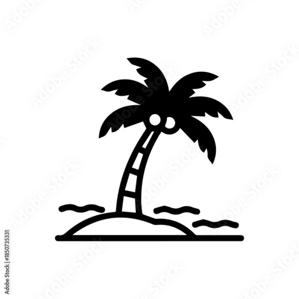 Obraz Palm tree with ladder