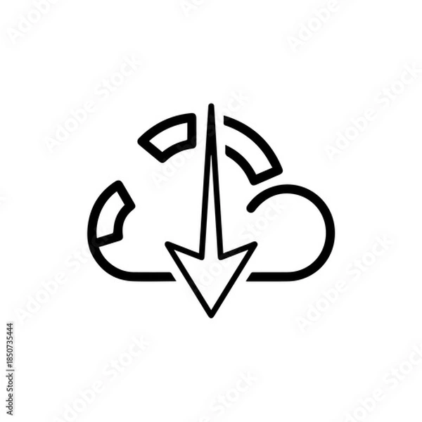 Obraz Cloud data transfer