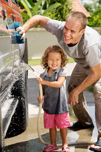 Obraz Washing the Car