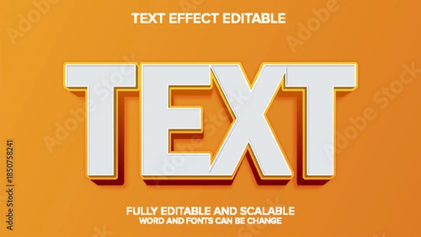 Fototapeta 3d text effect modern style editable