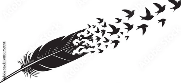 Obraz feather pen and ink