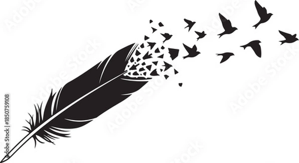 Obraz feather pen and ink