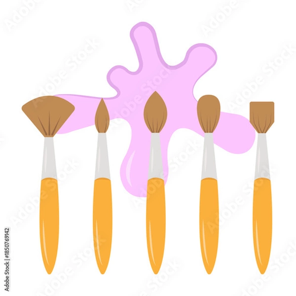 Fototapeta Vector graphics icon for Paint brushes